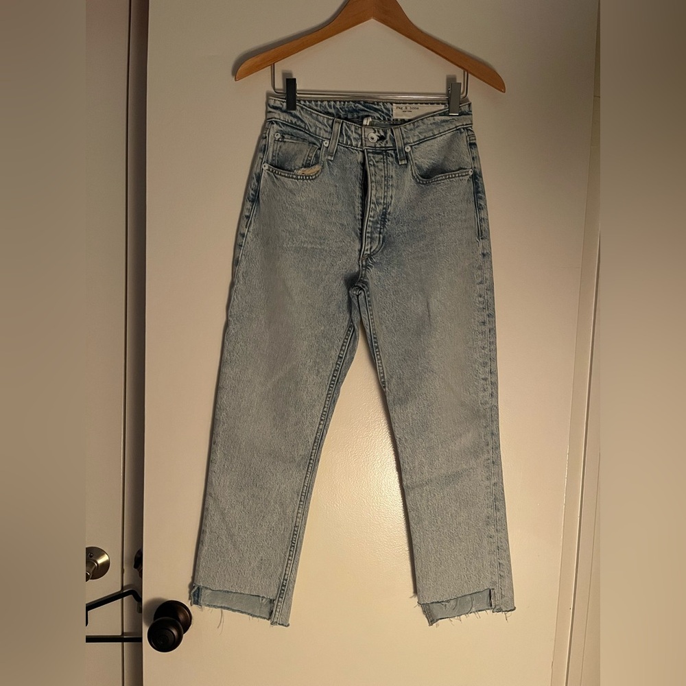 rag & bone Light Blue Straight Jeans